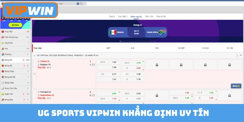 UG Sports Vipwin khẳng định uy tín